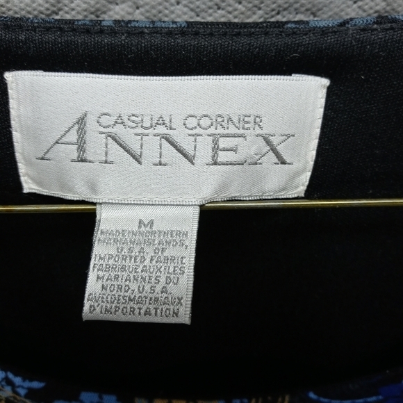 Casual Corner Annex women's top polyester blue flo - Picture 6 of 7